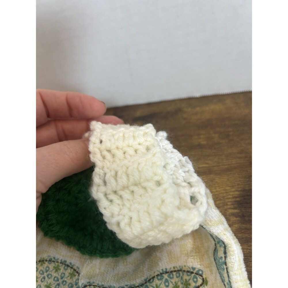 Set Of 2 Hanging Kitchen Towels Crochet Top Spoon Fork Farmhouse Decor Rustic - Picture 5 of 15
